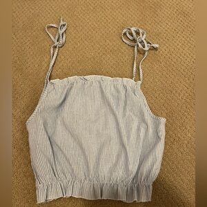 Brandy Melville pinstripe tie top